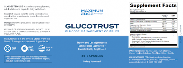 Glucotrust-supplement-facts